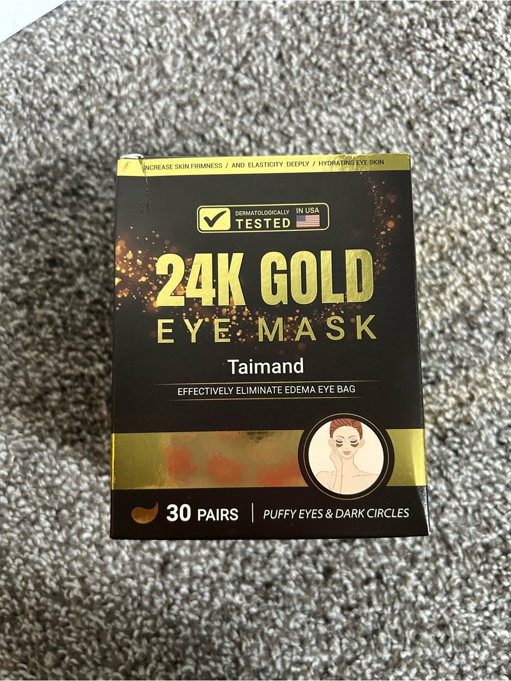 IMAN 24K Gold Eye Masks - Gold and Black Pack